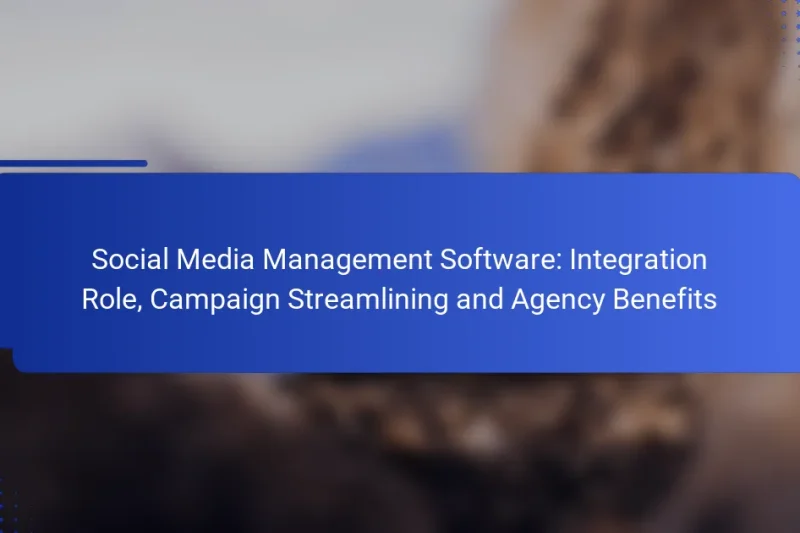 Social Media Management Software: Integration Role, Campaign Streamlining and Agency Benefits