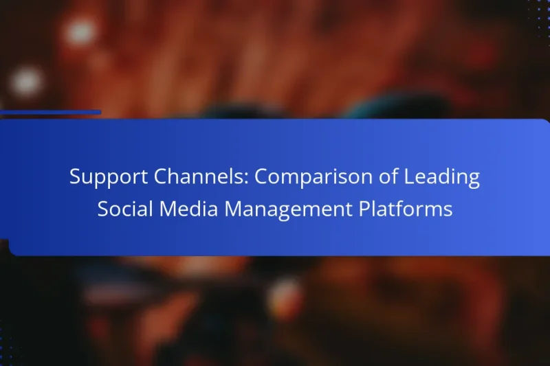 Support Channels: Comparison of Leading Social Media Management Platforms