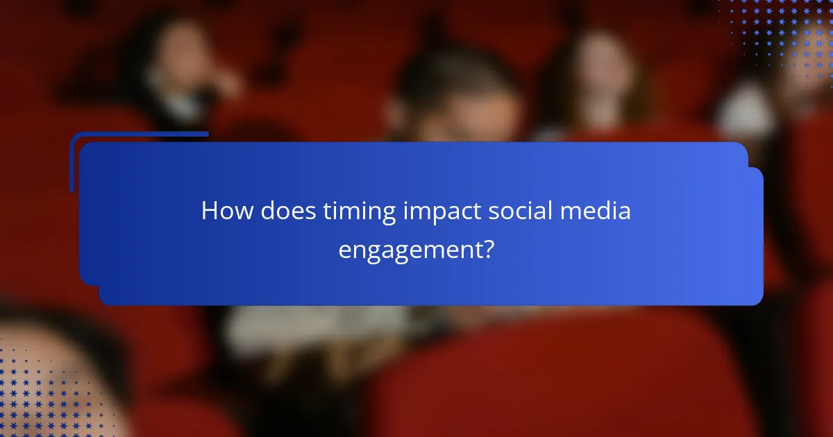How does timing impact social media engagement?