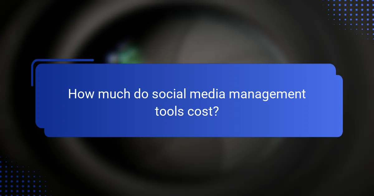How much do social media management tools cost?