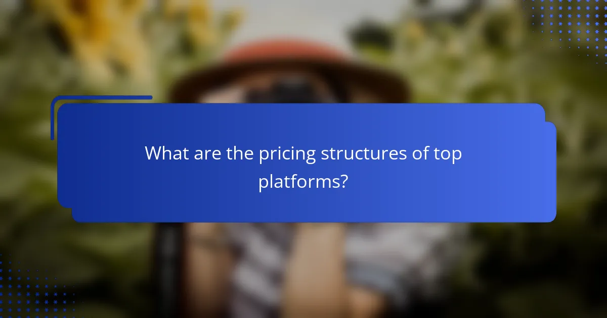 What are the pricing structures of top platforms?