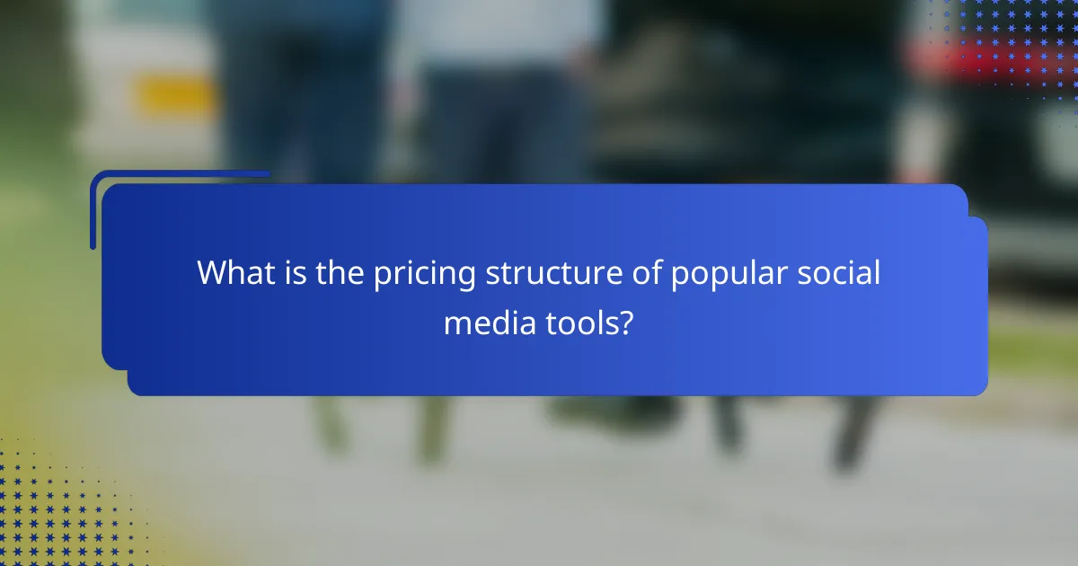 What is the pricing structure of popular social media tools?